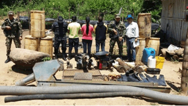 25 personas capturadas por minería ilegal en el primer semestre del 2017