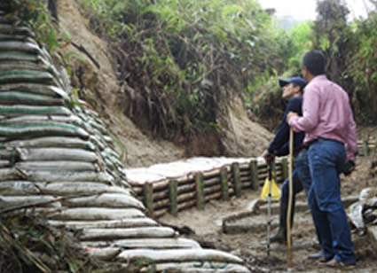 CORTOLIMA verifica estado de obras de mitigación del riesgo en cerros noroccidentales de Ibagué
